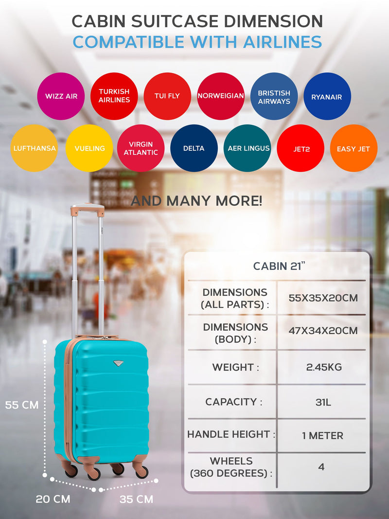 Flight Knight blue cabin carry-on case, UK version