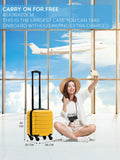 Flight Knight yellow underseat cabin luggage 45x36x20cm, imported from the UK