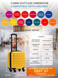 Flight Knight yellow underseat cabin luggage 45x36x20cm, imported from the UK