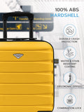 Flight Knight yellow underseat cabin luggage 45x36x20cm, imported from the UK