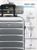 Flight Knight silver ABS cabin carry-on case - British product