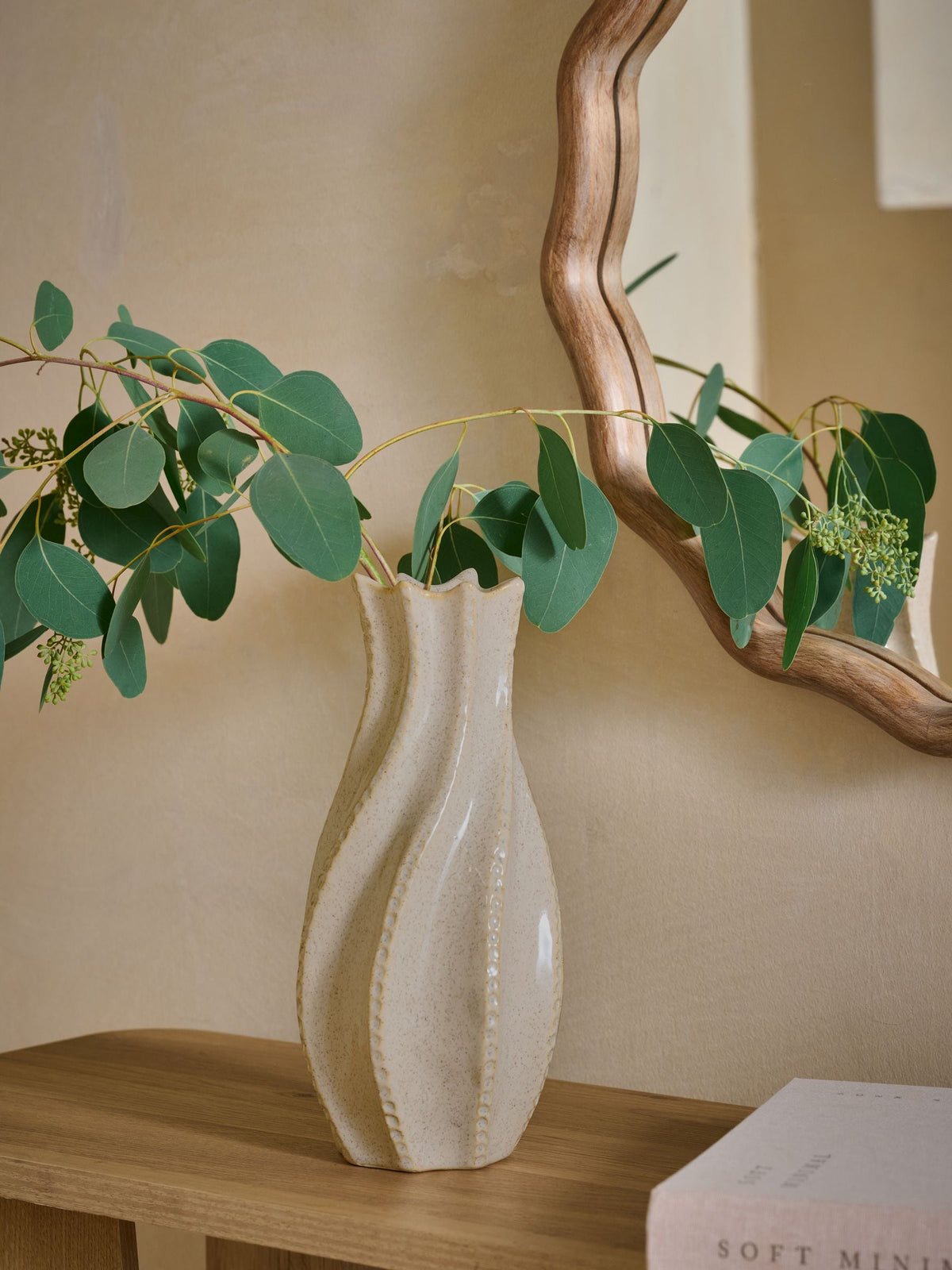 Natural Ceramic Floor Vase Extra Large, imported from the UK