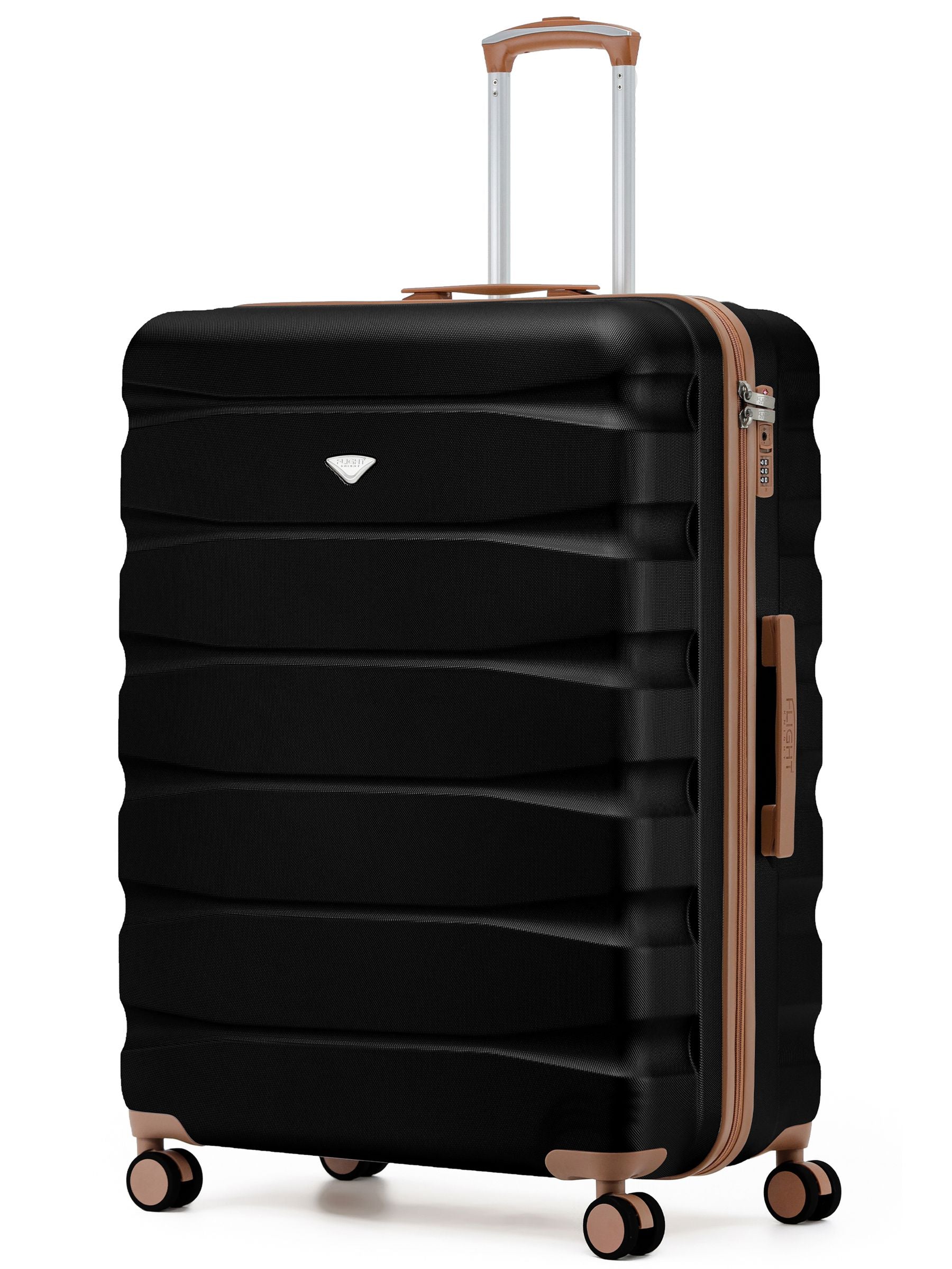 Flight Knight black 3-piece luggage set (British brand)