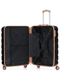 Flight Knight black 3-piece luggage set (British brand)