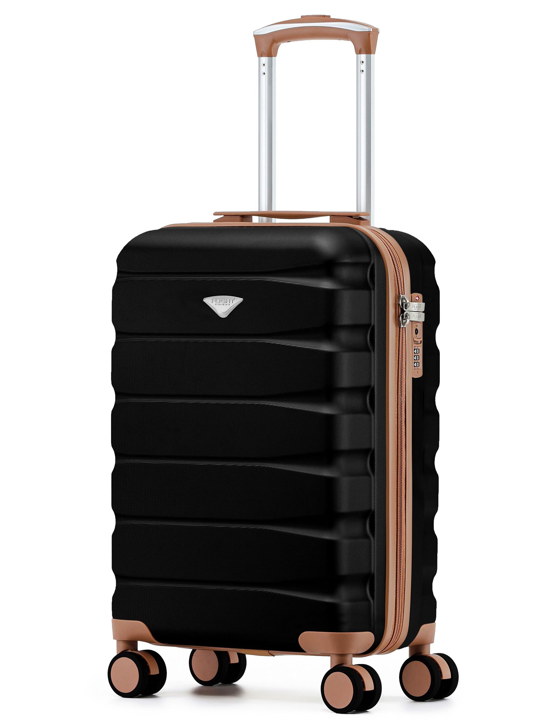 Flight Knight black 3-piece luggage set (British brand)