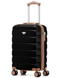 Flight Knight black 3-piece luggage set (British brand)
