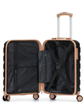 Flight Knight black 3-piece luggage set (British brand)