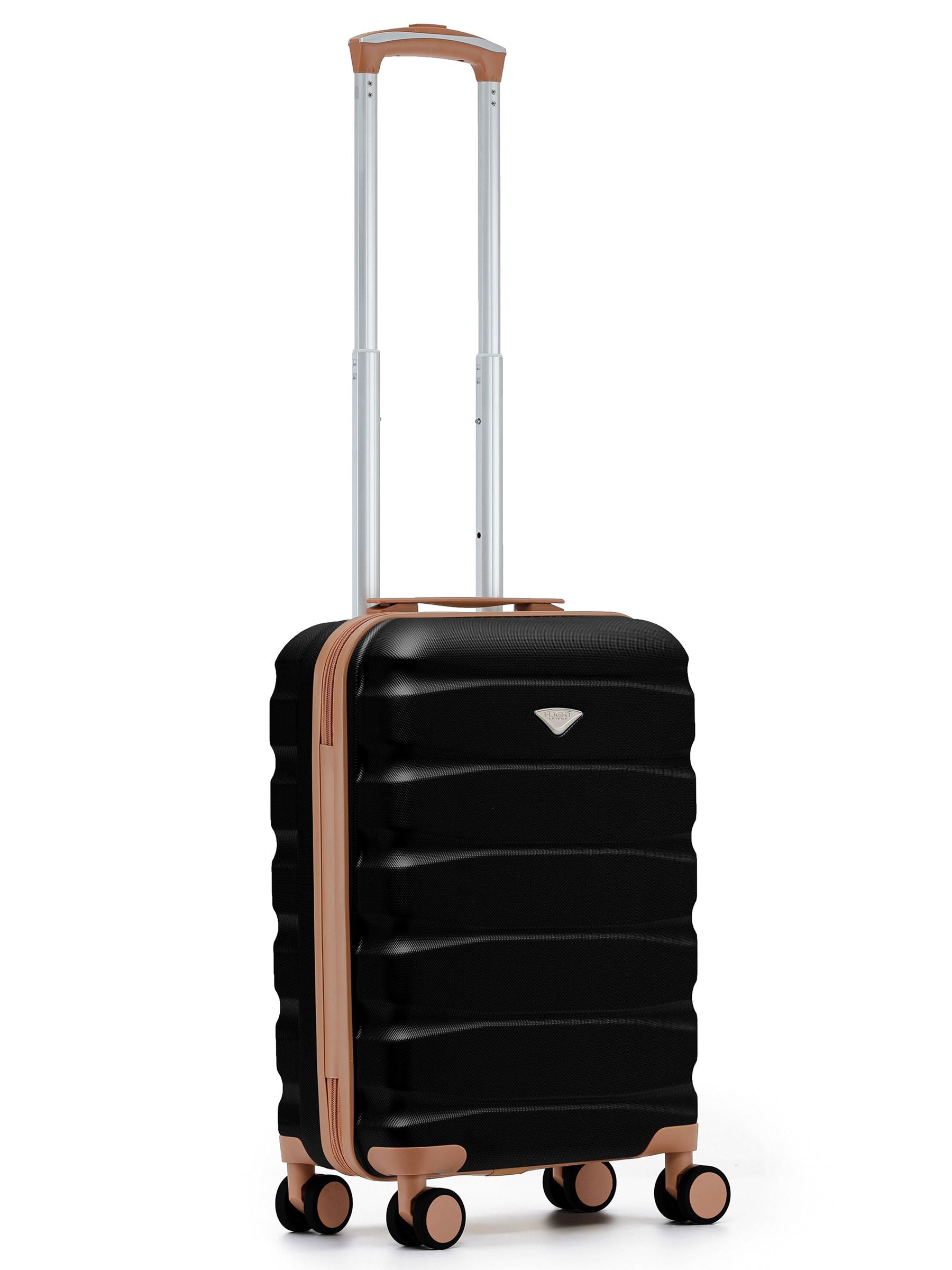 Flight Knight black 3-piece luggage set (British brand)