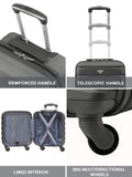 Flight Knight grey suitcase set underseat overhead large, UK version