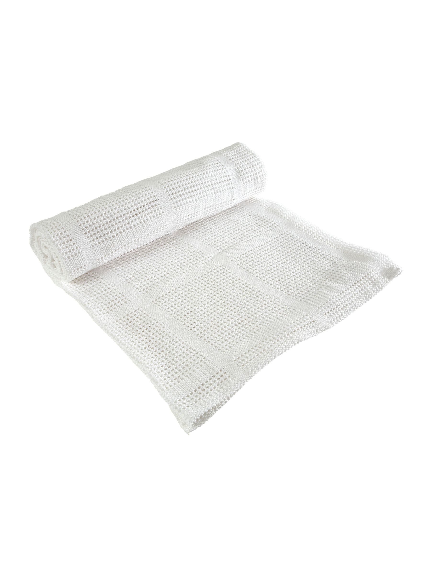 Mamas & Papas white large cellular baby blanket, UK version