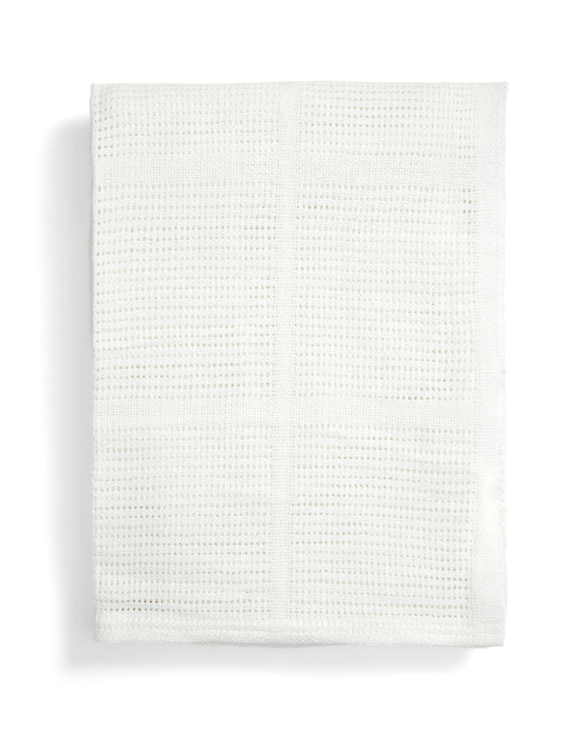 Mamas & Papas white large cellular baby blanket, UK version