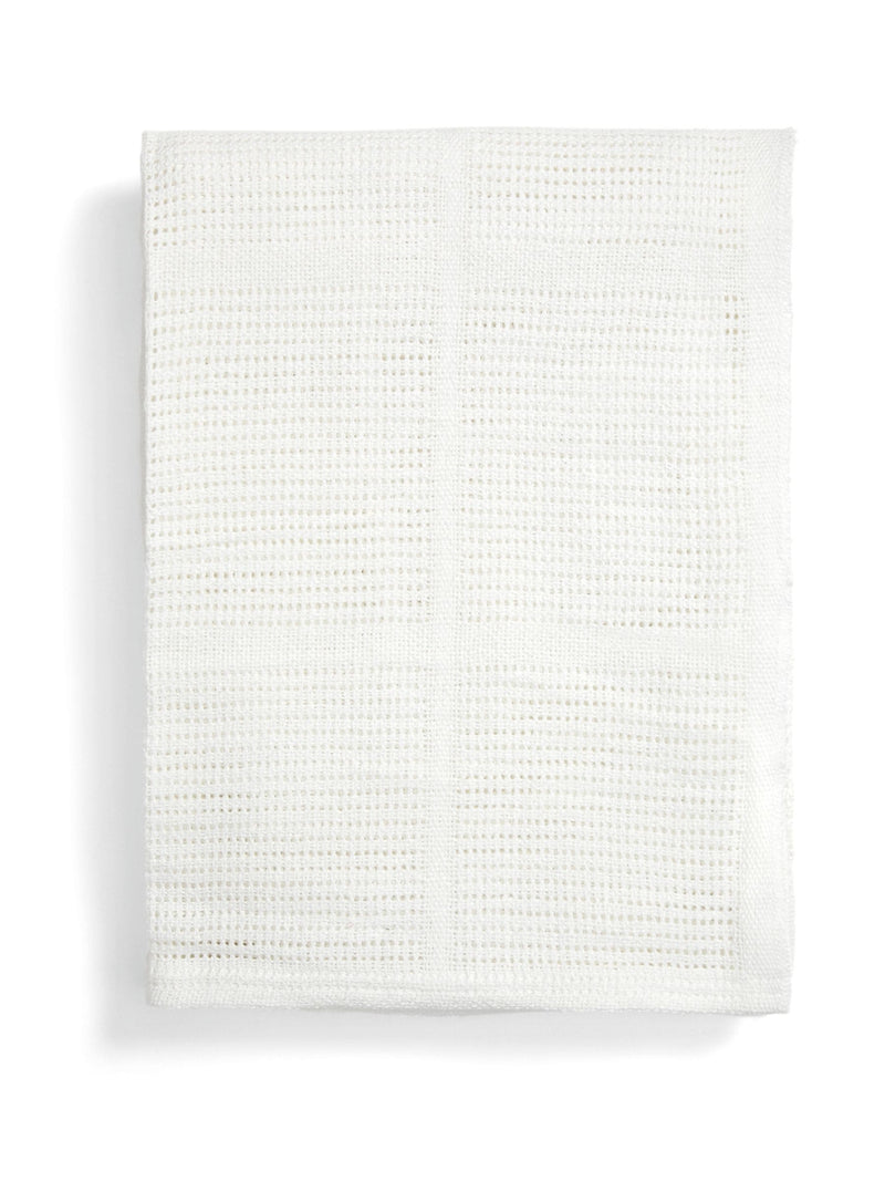 Mamas & Papas white large cellular baby blanket, UK version