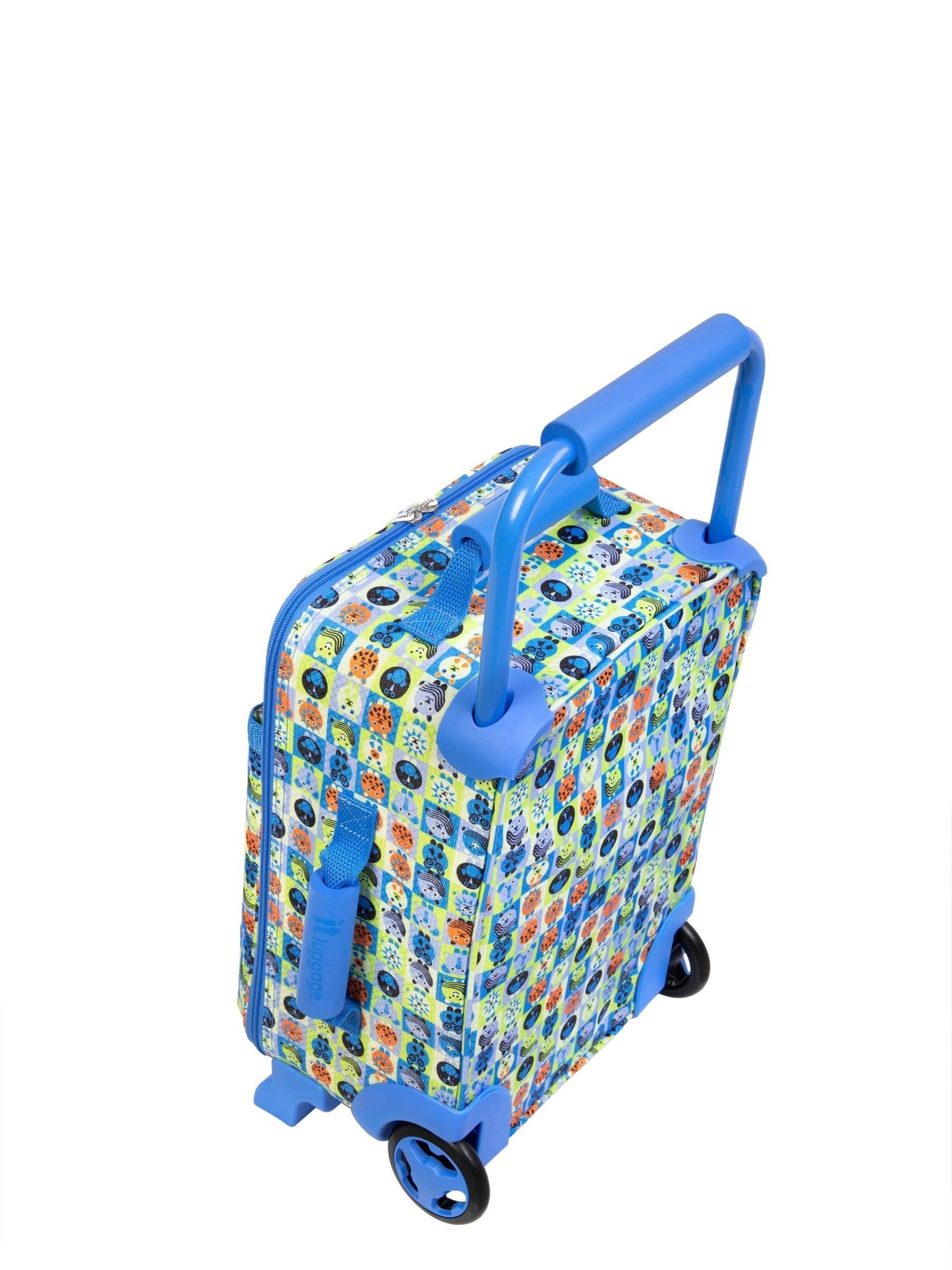 IT Luggage Blue Curisoity Minimals kiddies suitcase (British brand)