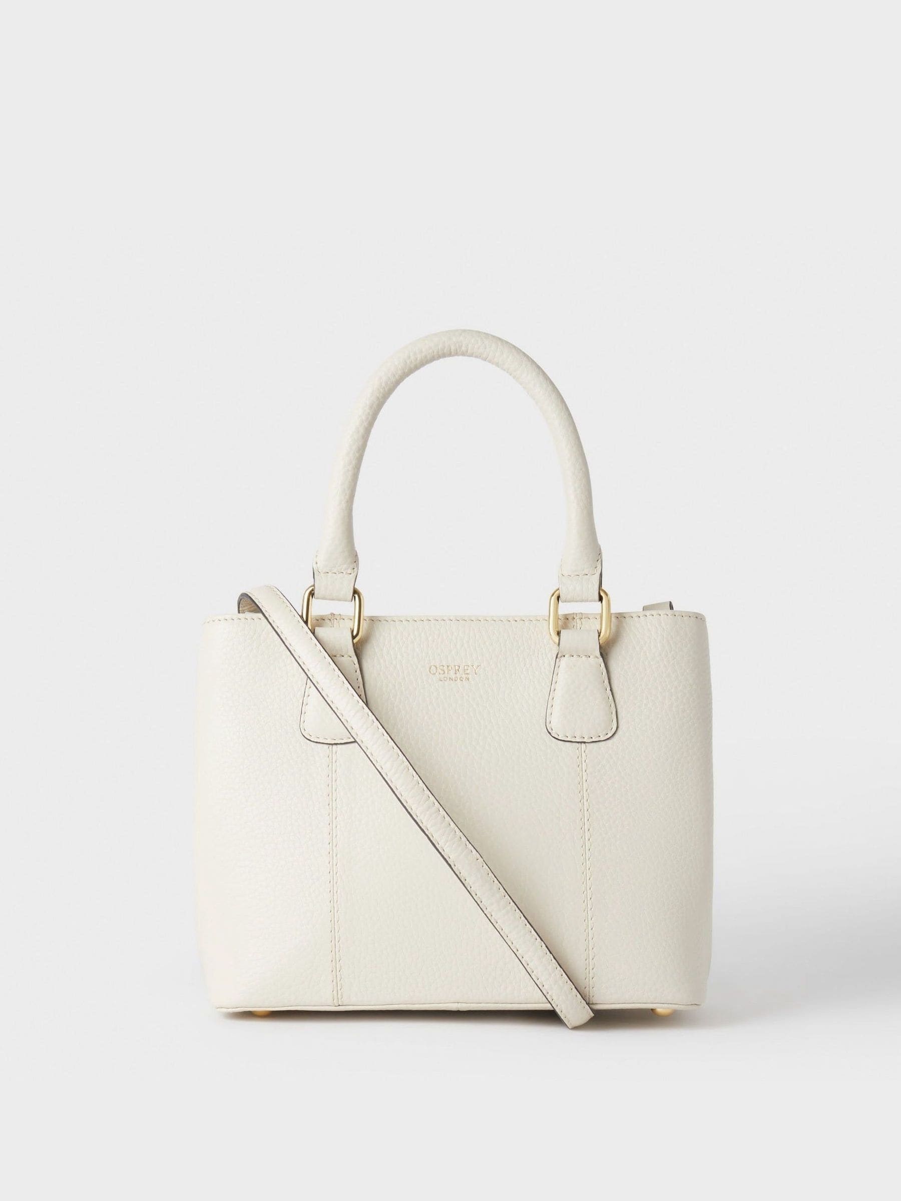 Osprey London Mini Adaline white leather grab bag (British brand)