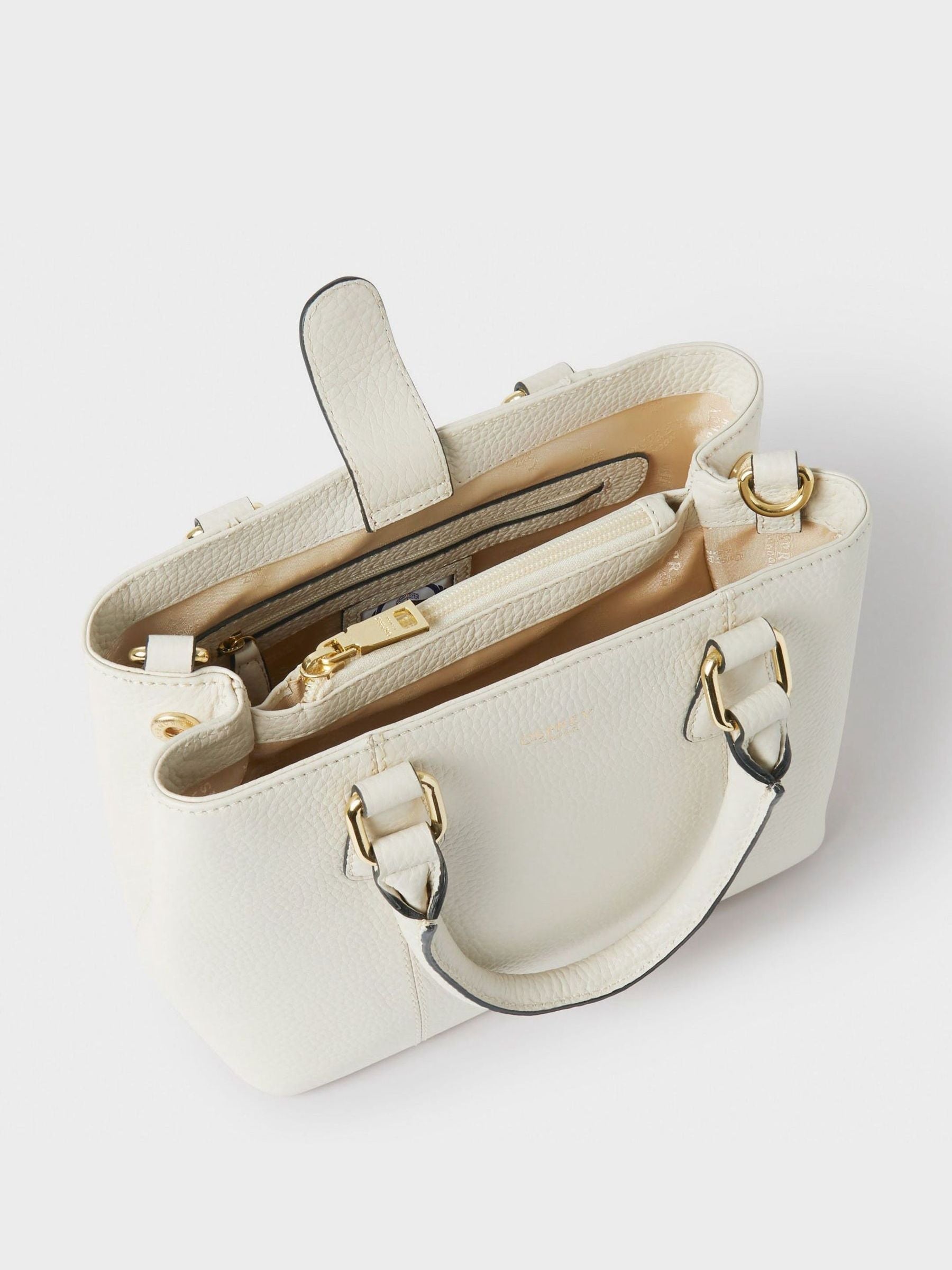 Osprey London Mini Adaline white leather grab bag (British brand)