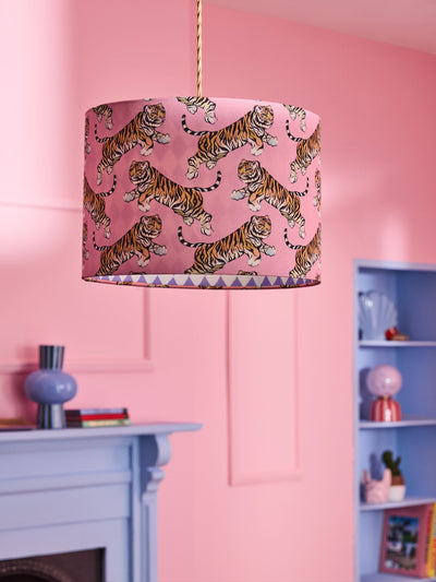 Next Eleanor Bowmer Pink Tiger Print Easy Fit Lampshade- Buy online at McGrocer
