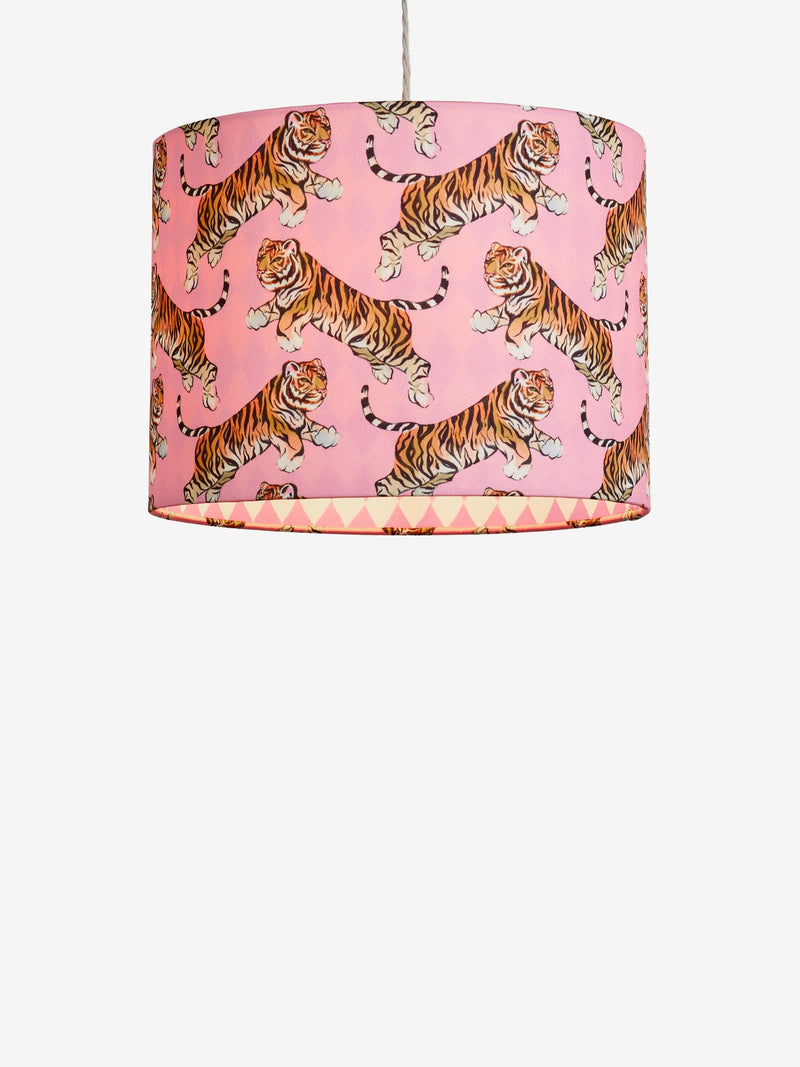 Eleanor Bowmer pink tiger print lampshade - British product