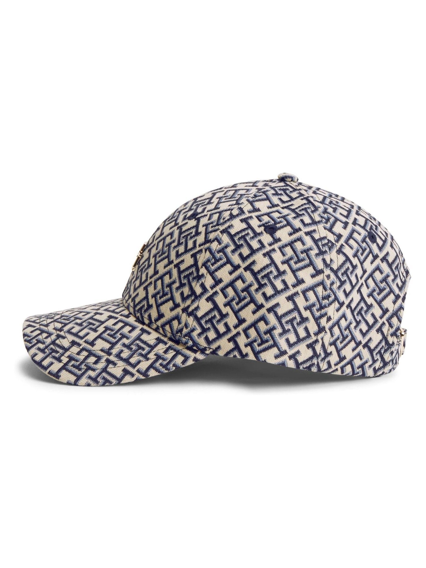 Tommy Hilfiger blue monogram jacquard baseball cap - British product