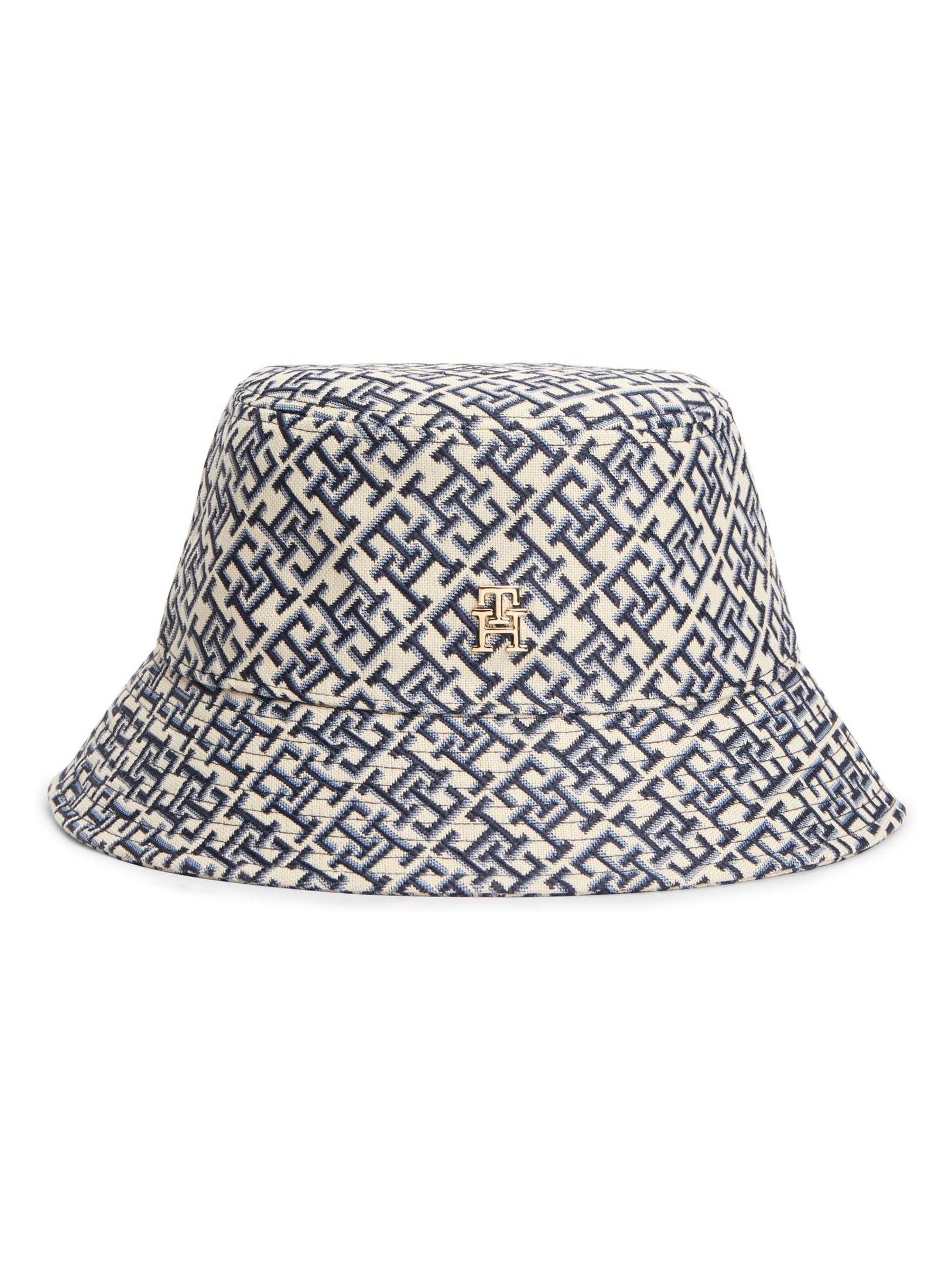 Tommy Hilfiger blue monogram jacquard bucket hat - British product