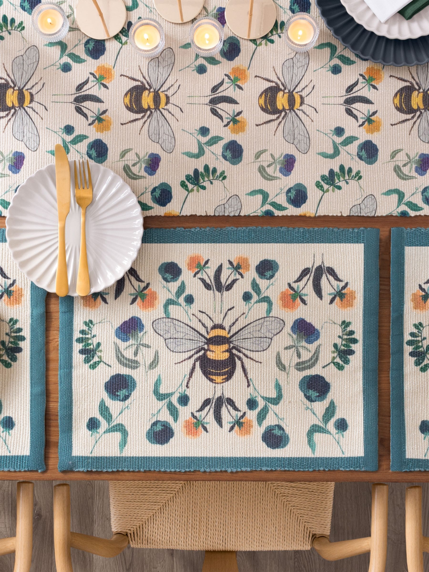 Wylder Nature Wild Garden placemats 46x36cm set of 4, imported from the UK
