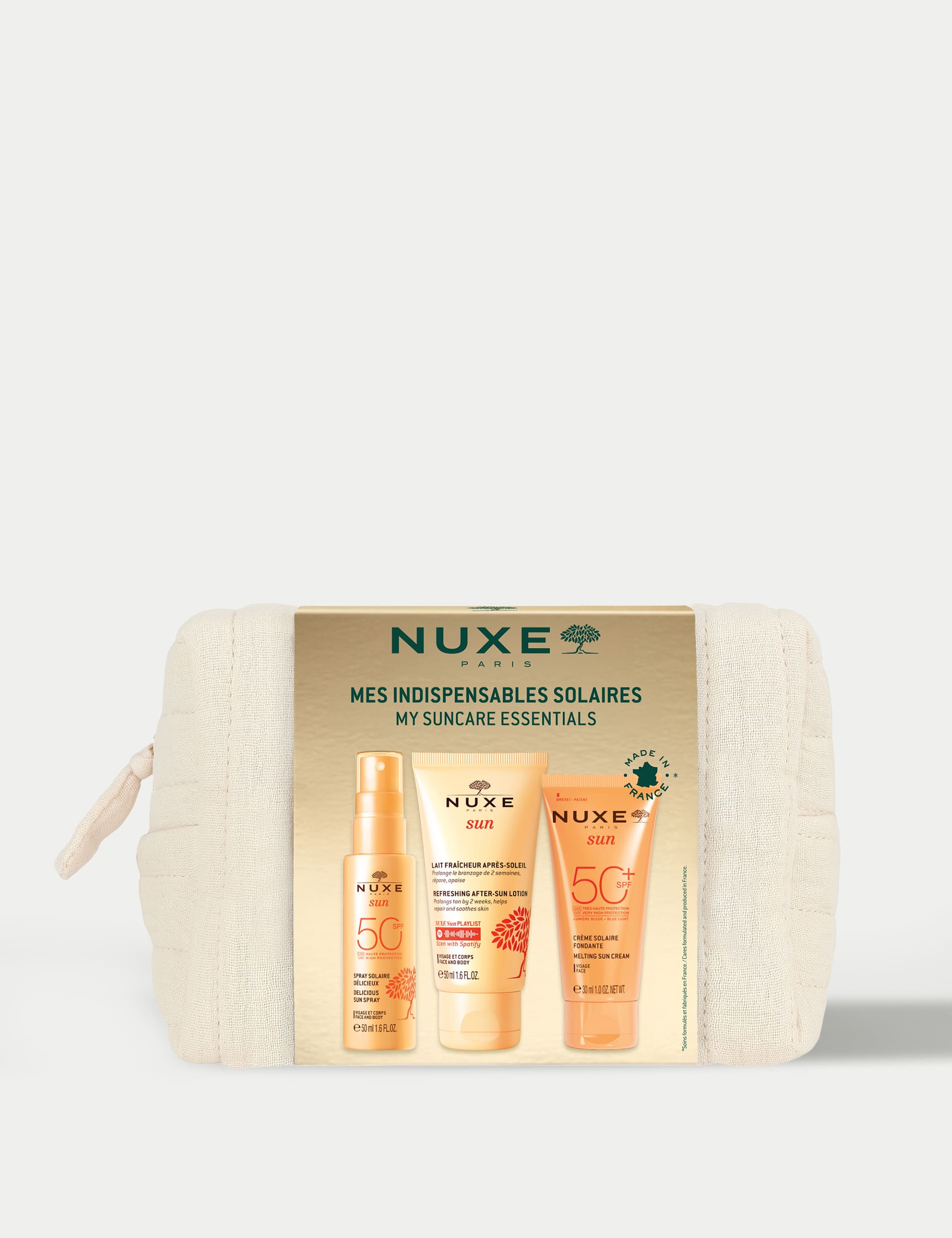 NUXE suncare essentials set imported from the UK