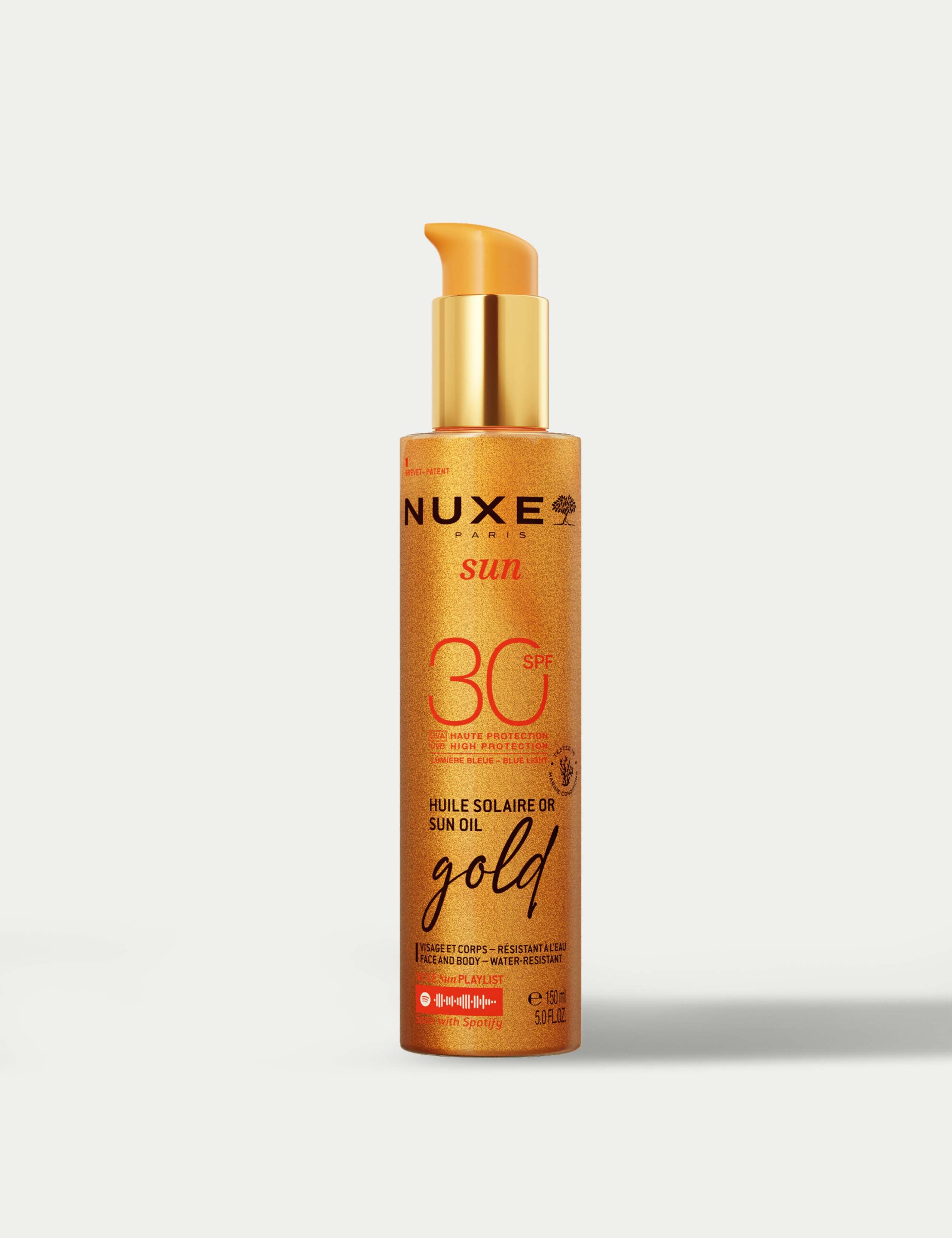 NUXE Gold Shimmer sun oil SPF 30 150ml, UK version