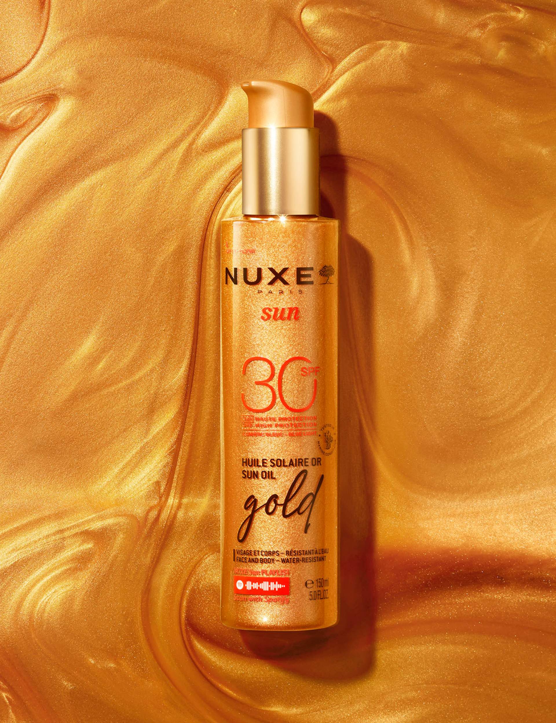 NUXE Gold Shimmer sun oil SPF 30 150ml, UK version