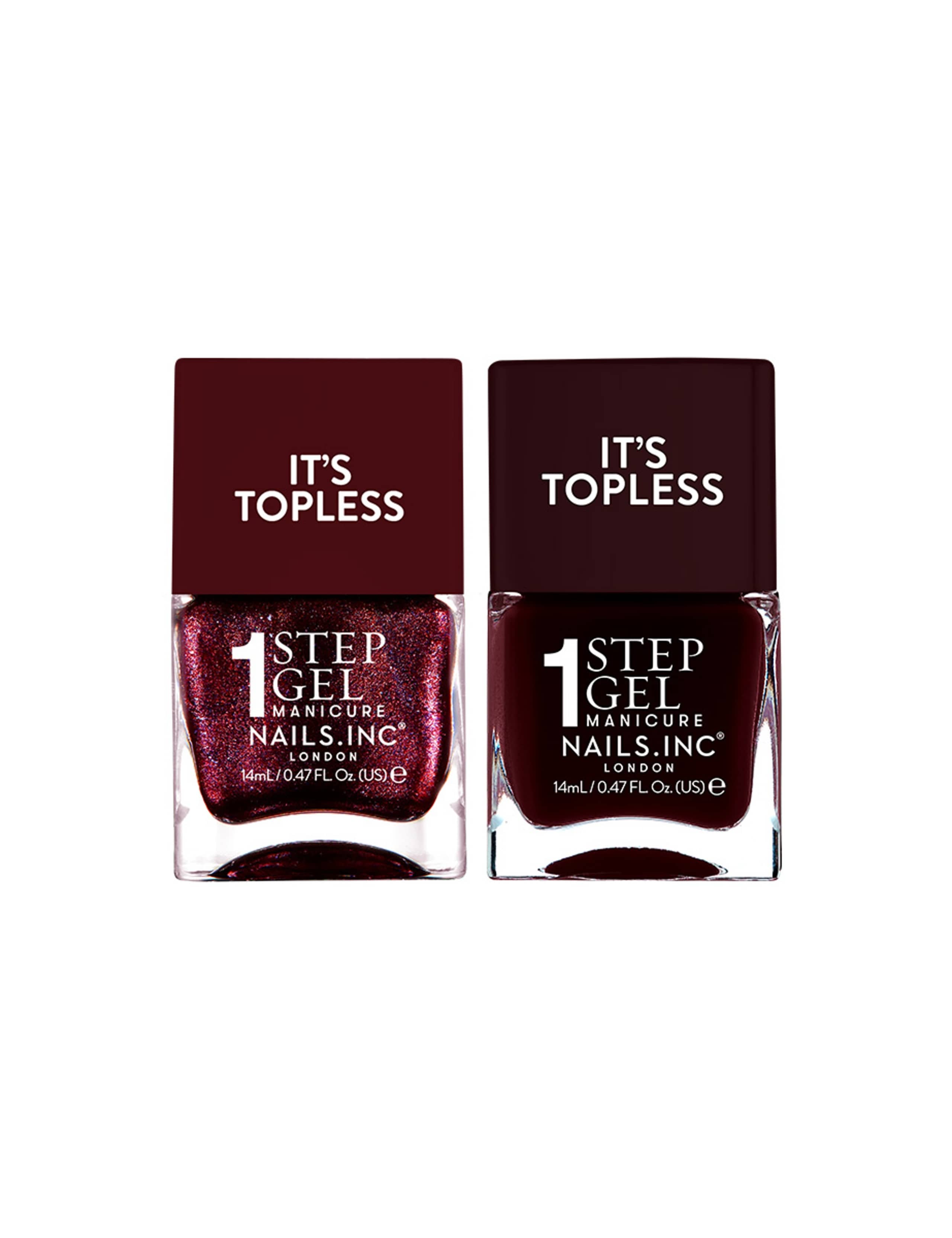 Nails Inc nail polish duo cherry noir shades, UK version