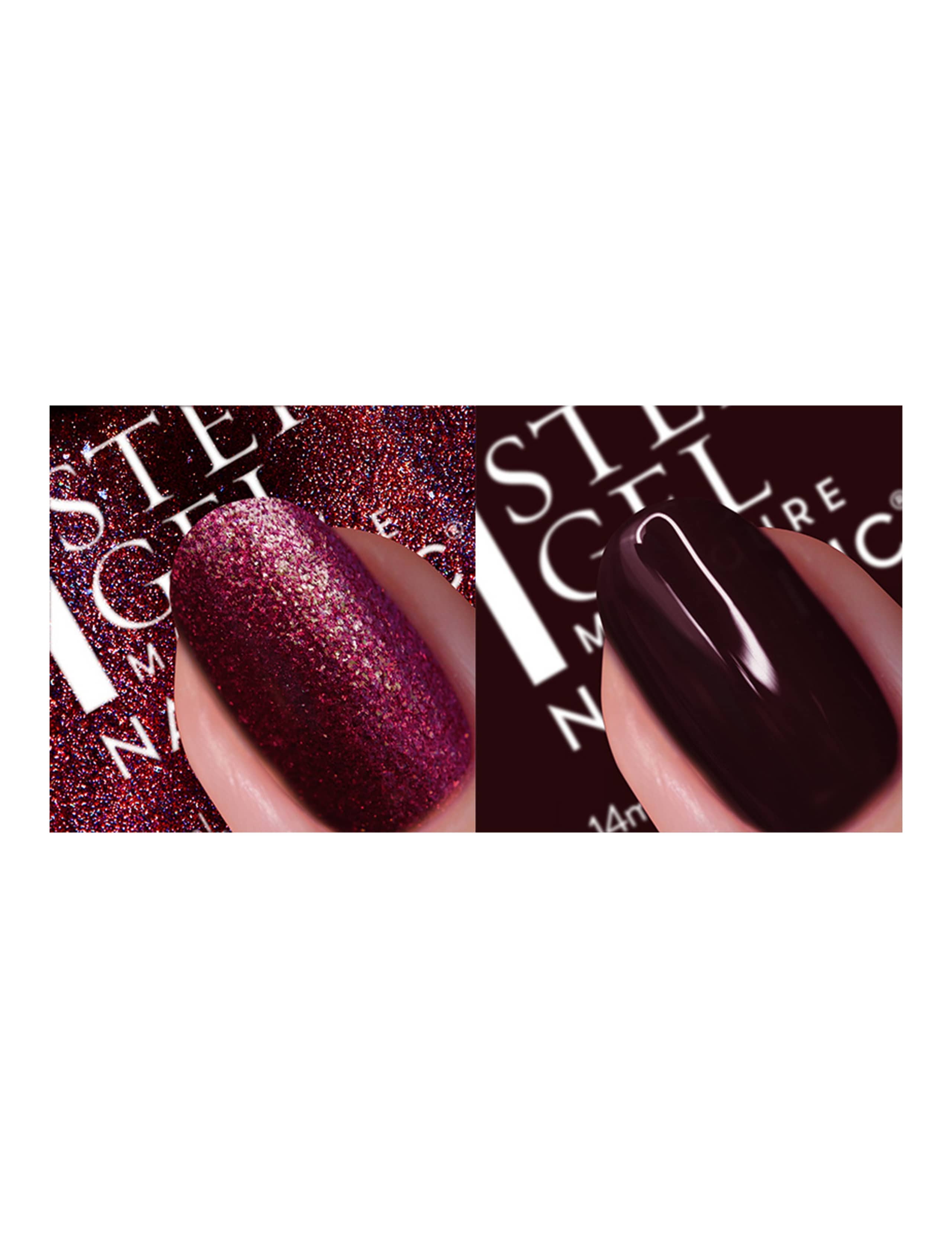 Nails Inc nail polish duo cherry noir shades, UK version