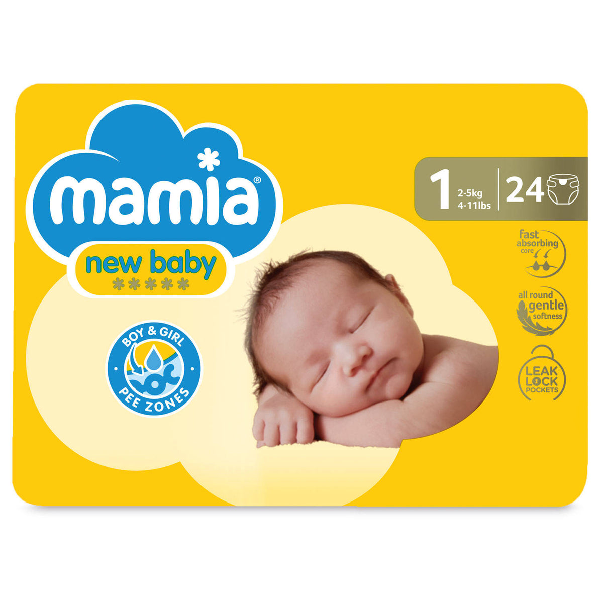 Nappies Size 1 newborn nappies 24 pack - British product