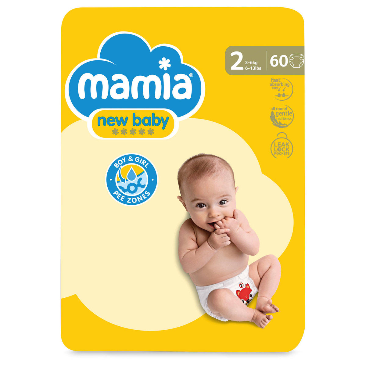 New baby nappies size 2, 60 pack, imported from the UK