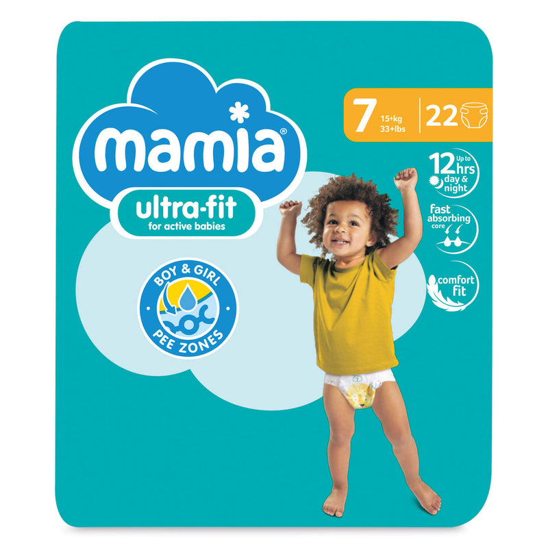 Nappies size 7 22 pack, imported from the UK