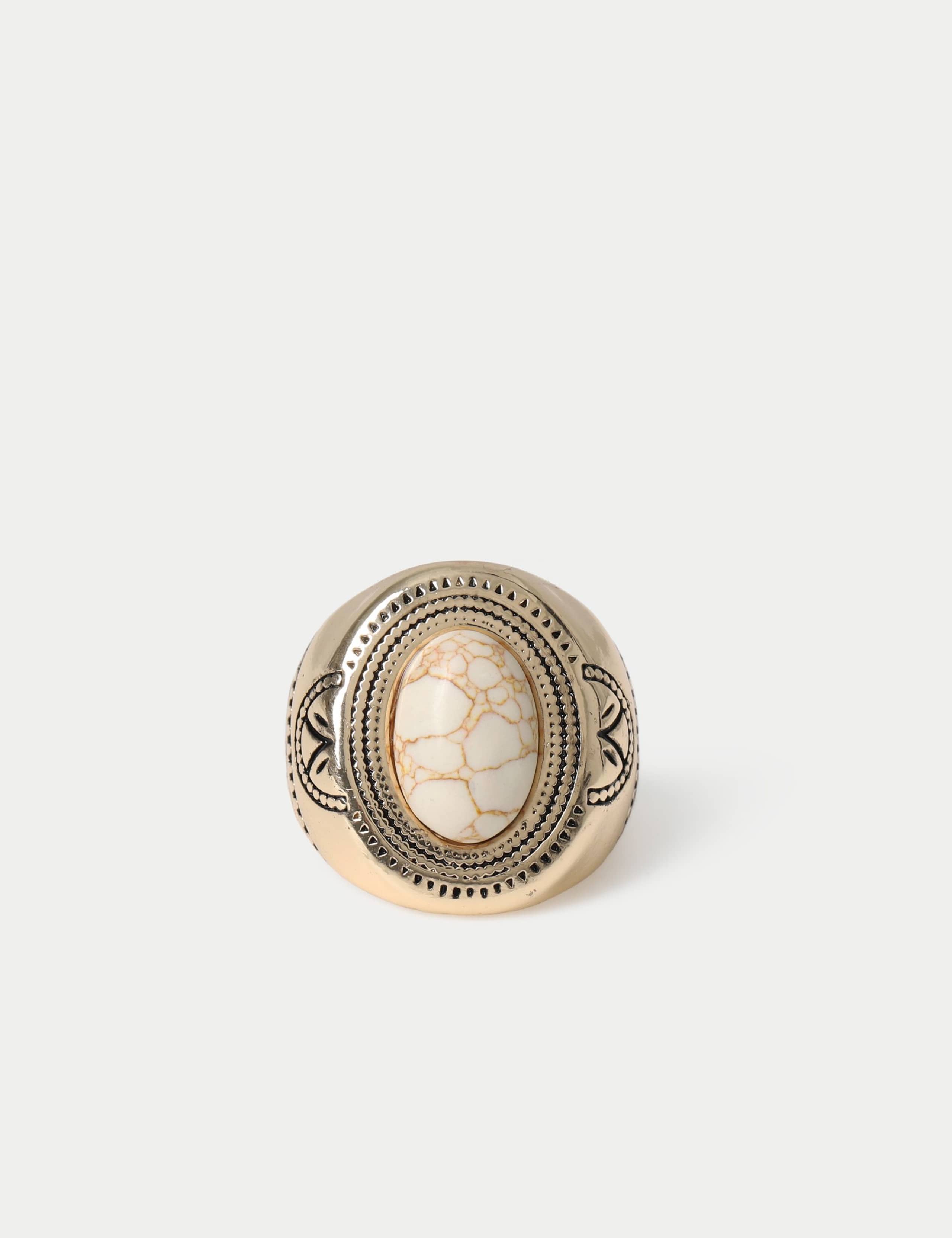 Natural stone crackle ring, imported from the UK