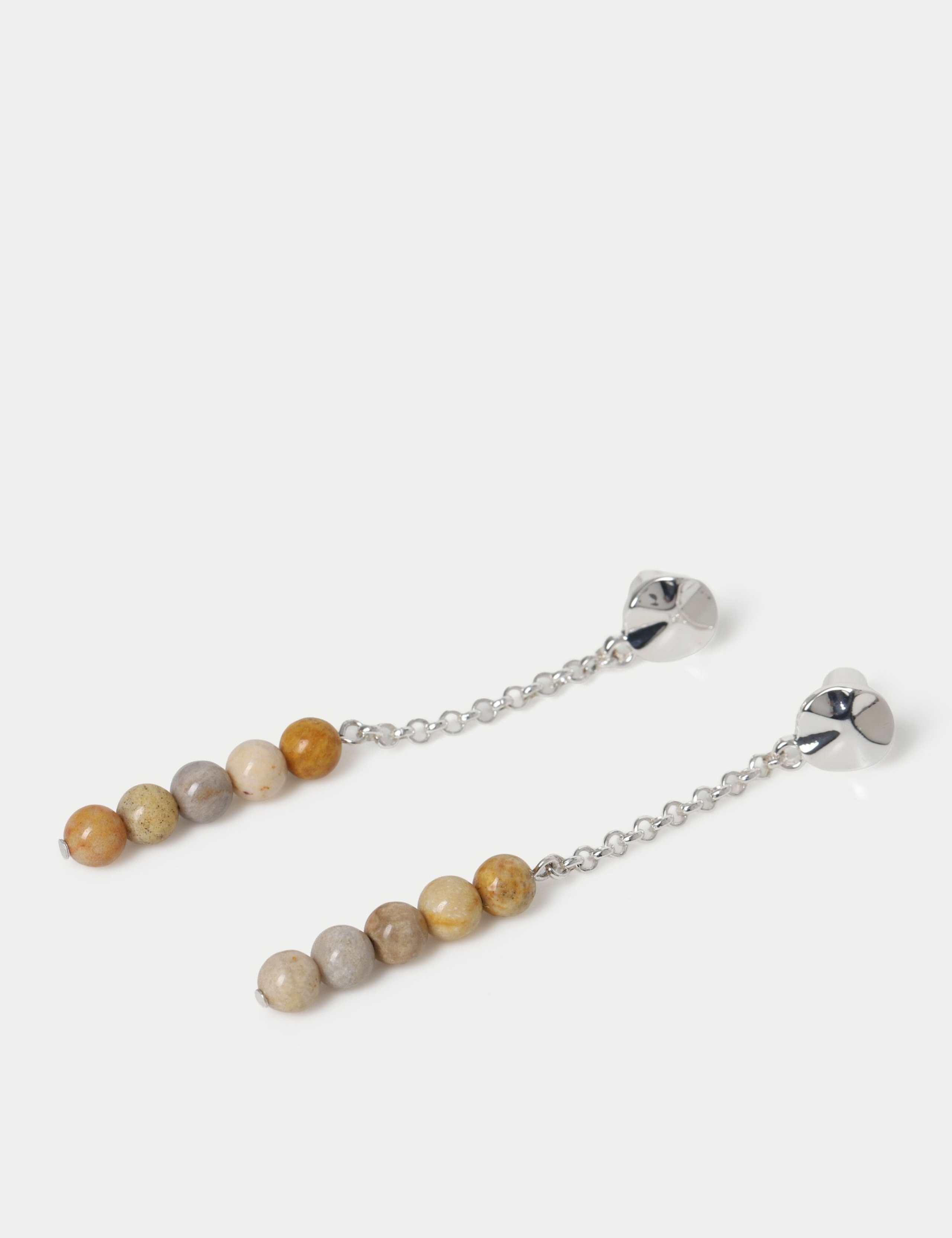 Natural stone drop earrings, UK version