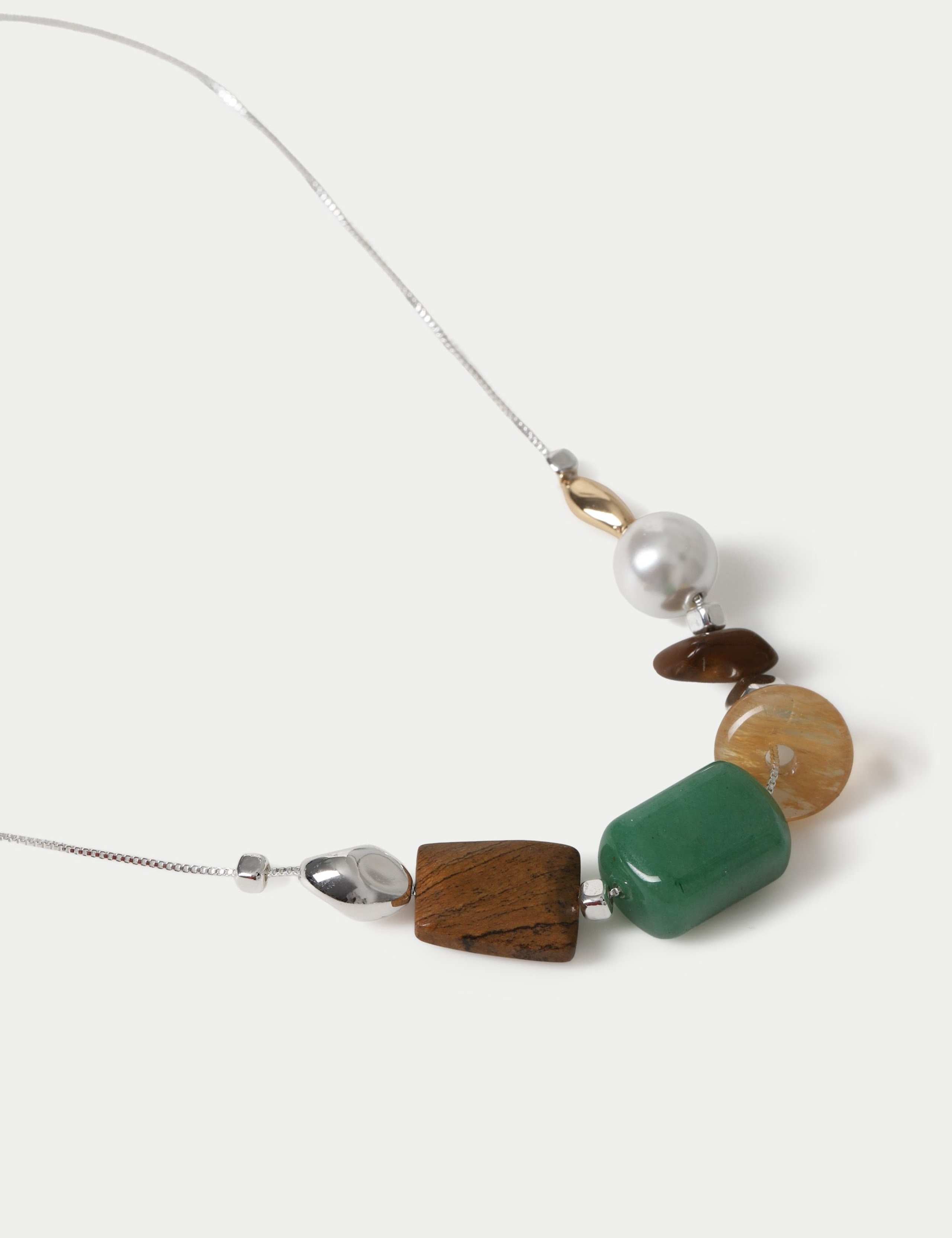 M&S Natural Stone Pearl Necklace 450mm - British product