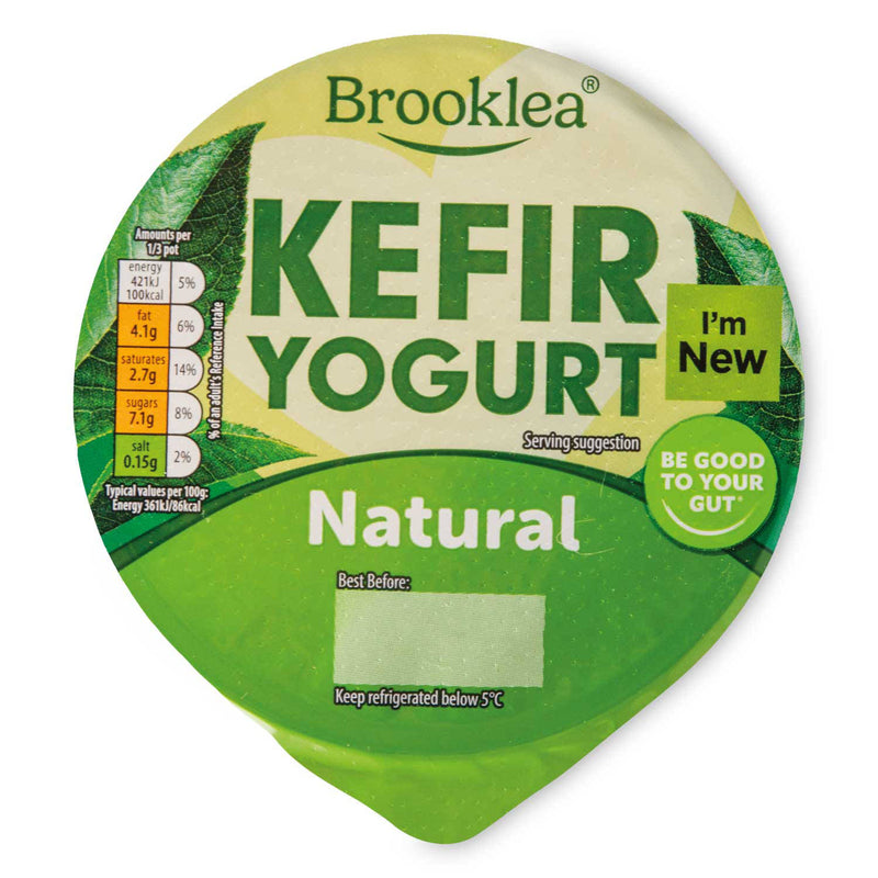 Natural kefir pot for gut health, free from mustard (British brand)
