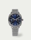 Navy Baton Watch with navy face and clasp fastening - British product