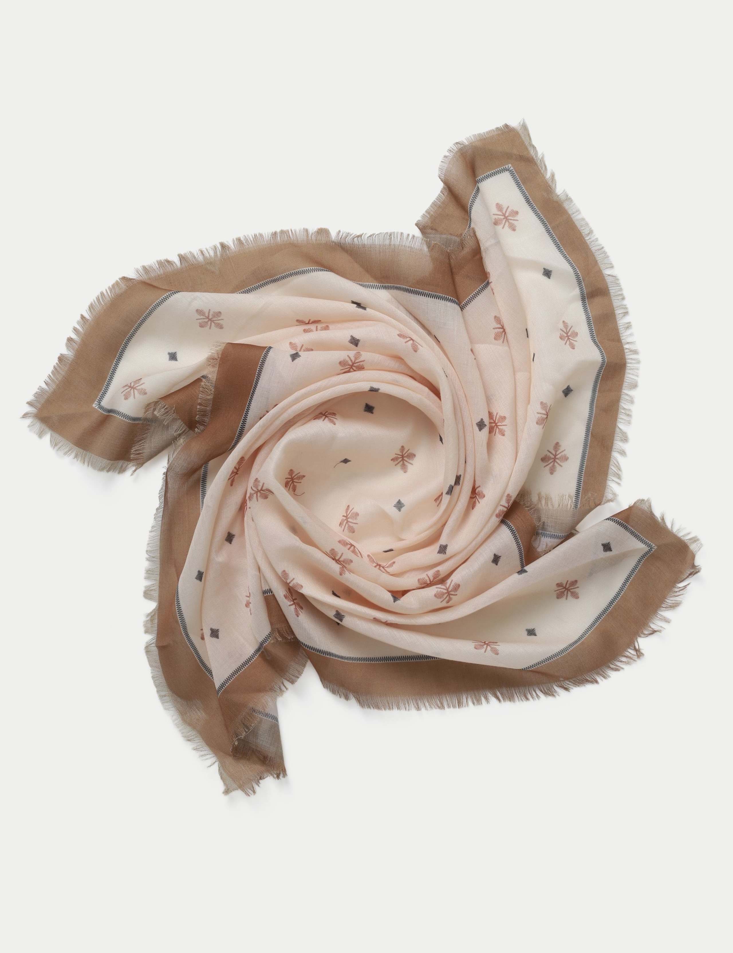 Neutral print scarf, imported from the UK