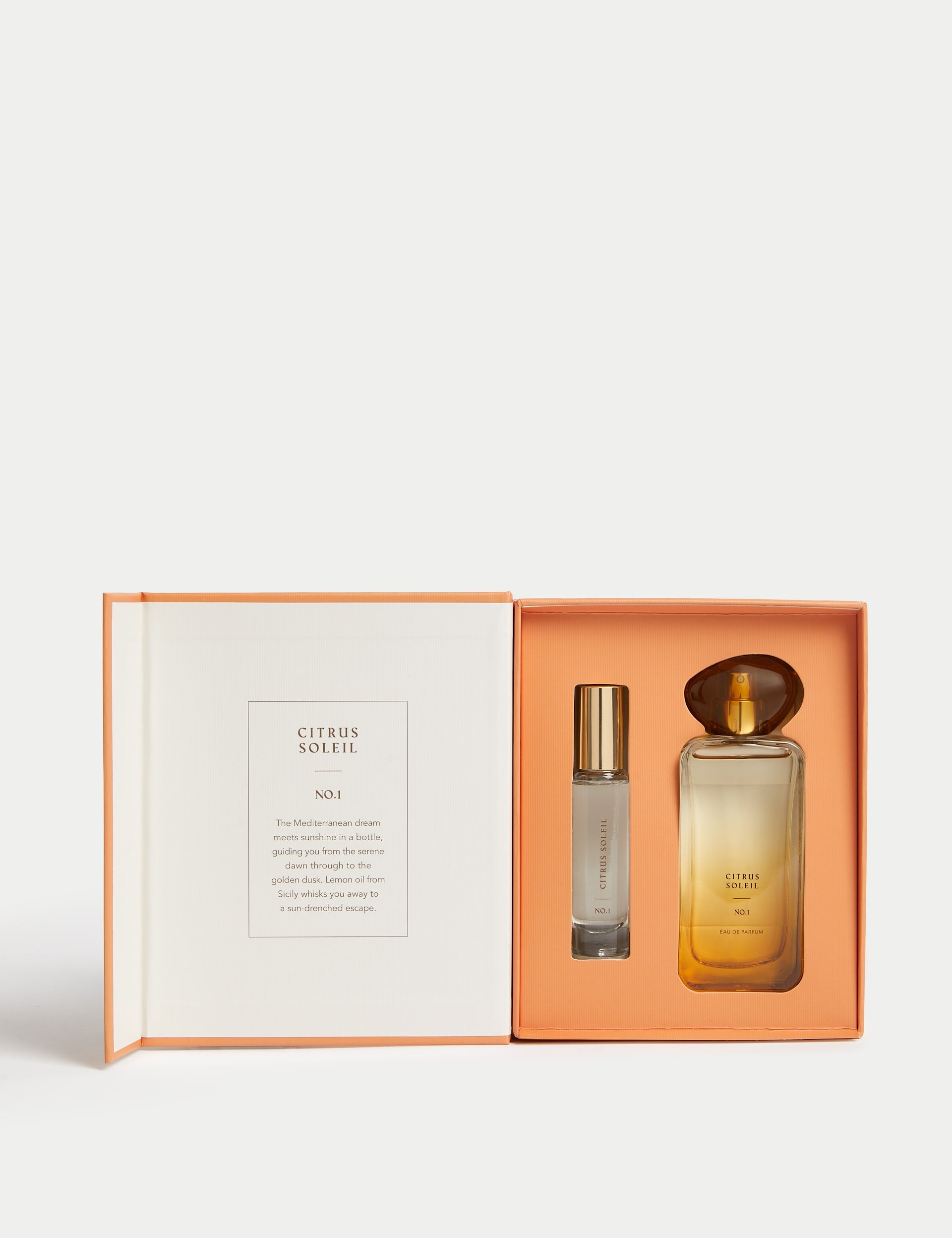 Citrus Soleil perfume set with 48 ml and 9 ml bottles, imported from the UK