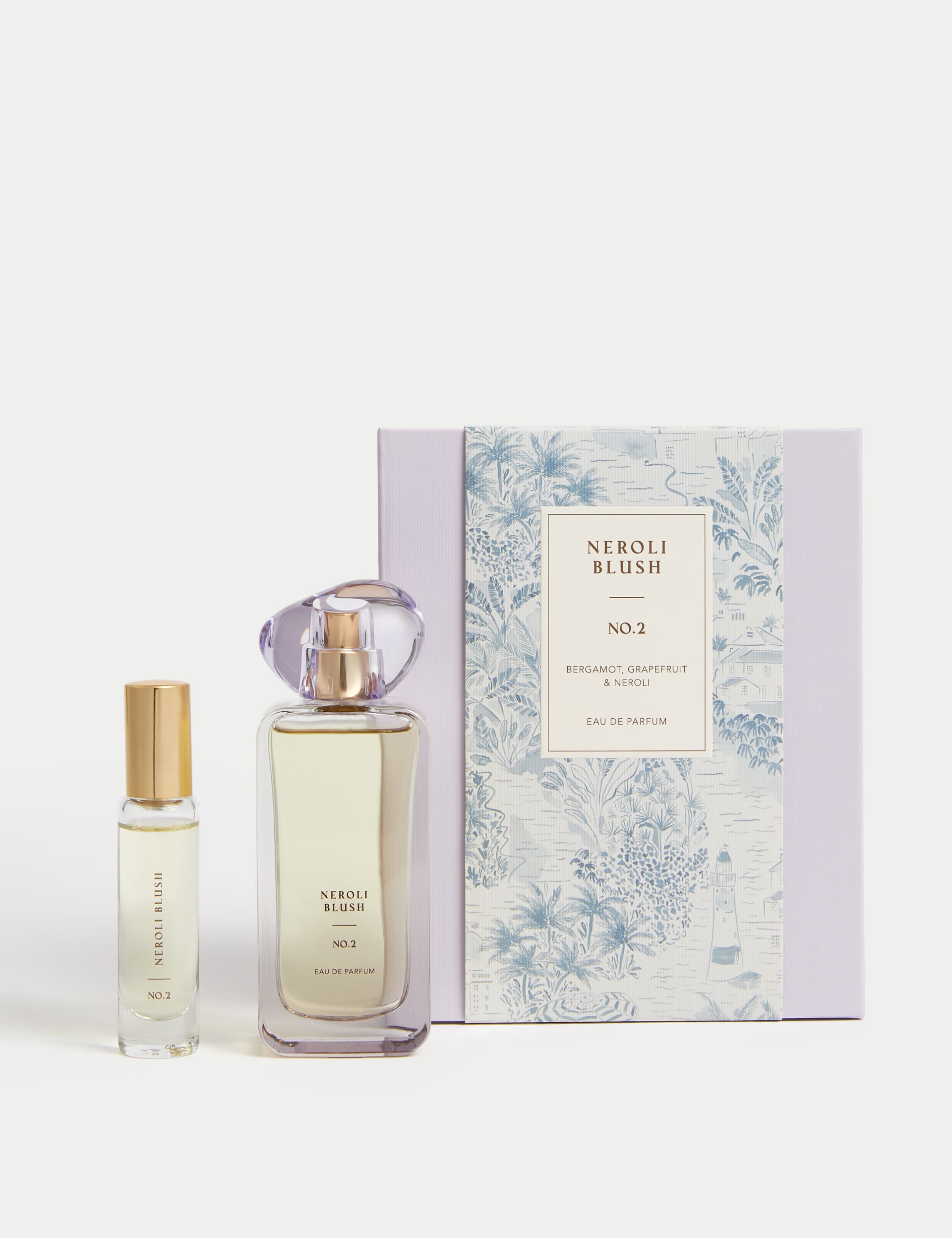 No.2 Neroli Blush Eau de Parfum Set 48ml and 9ml, imported from the UK