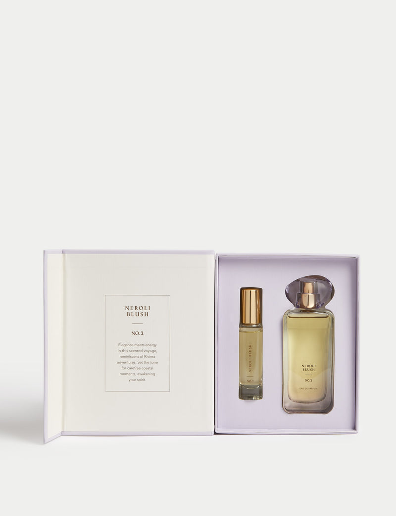 No.2 Neroli Blush Eau de Parfum Set 48ml and 9ml, imported from the UK