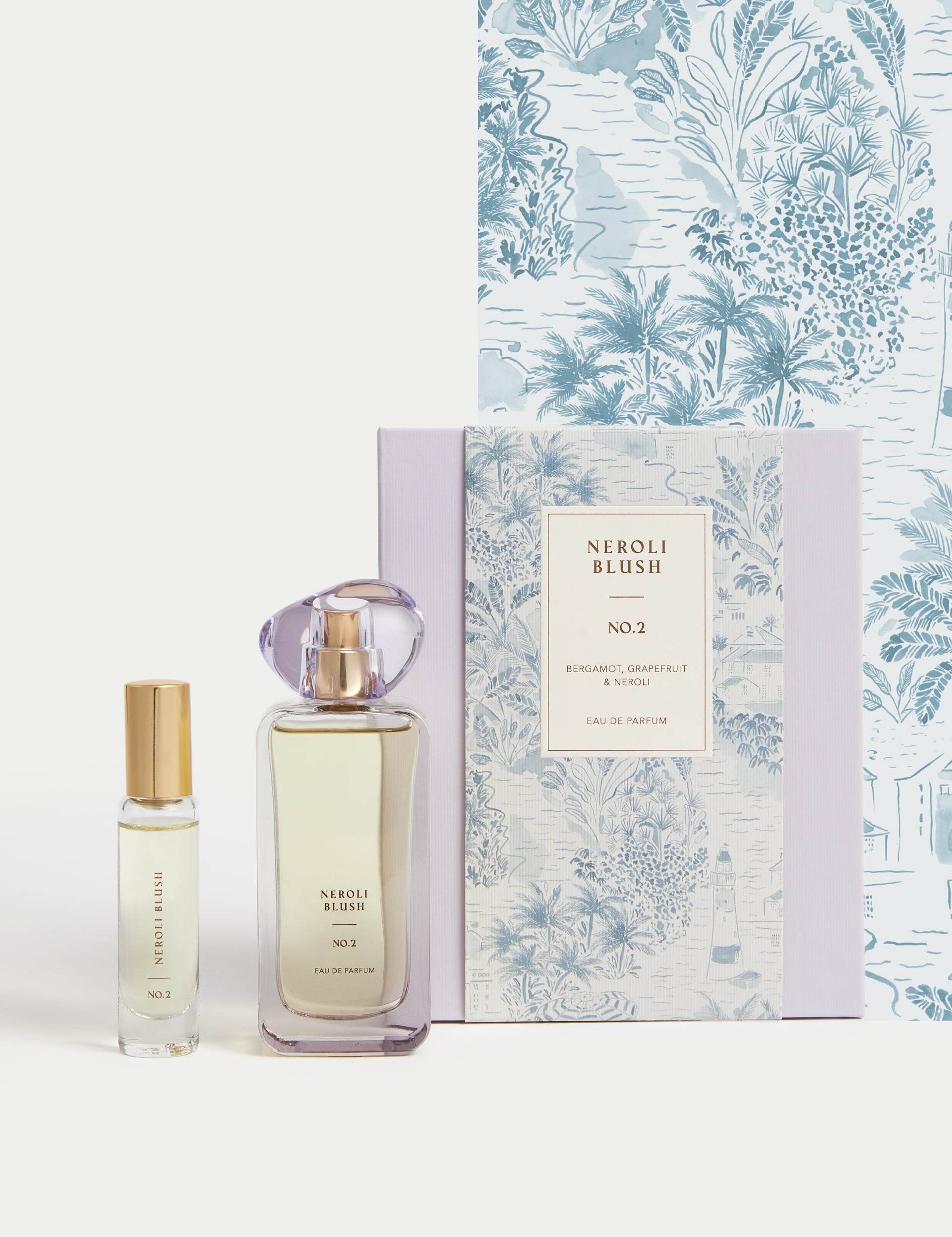 No.2 Neroli Blush Eau de Parfum Set 48ml and 9ml, imported from the UK