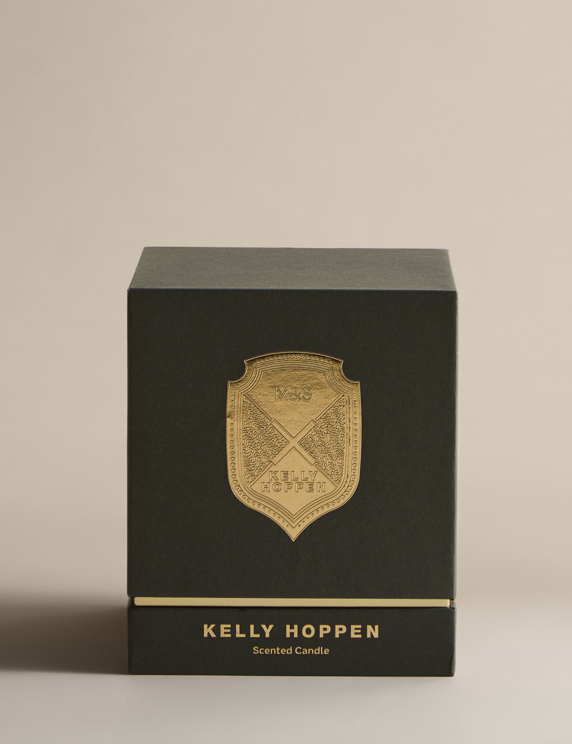 M&S No. 3 scented candle in glass with gold badge - British product
