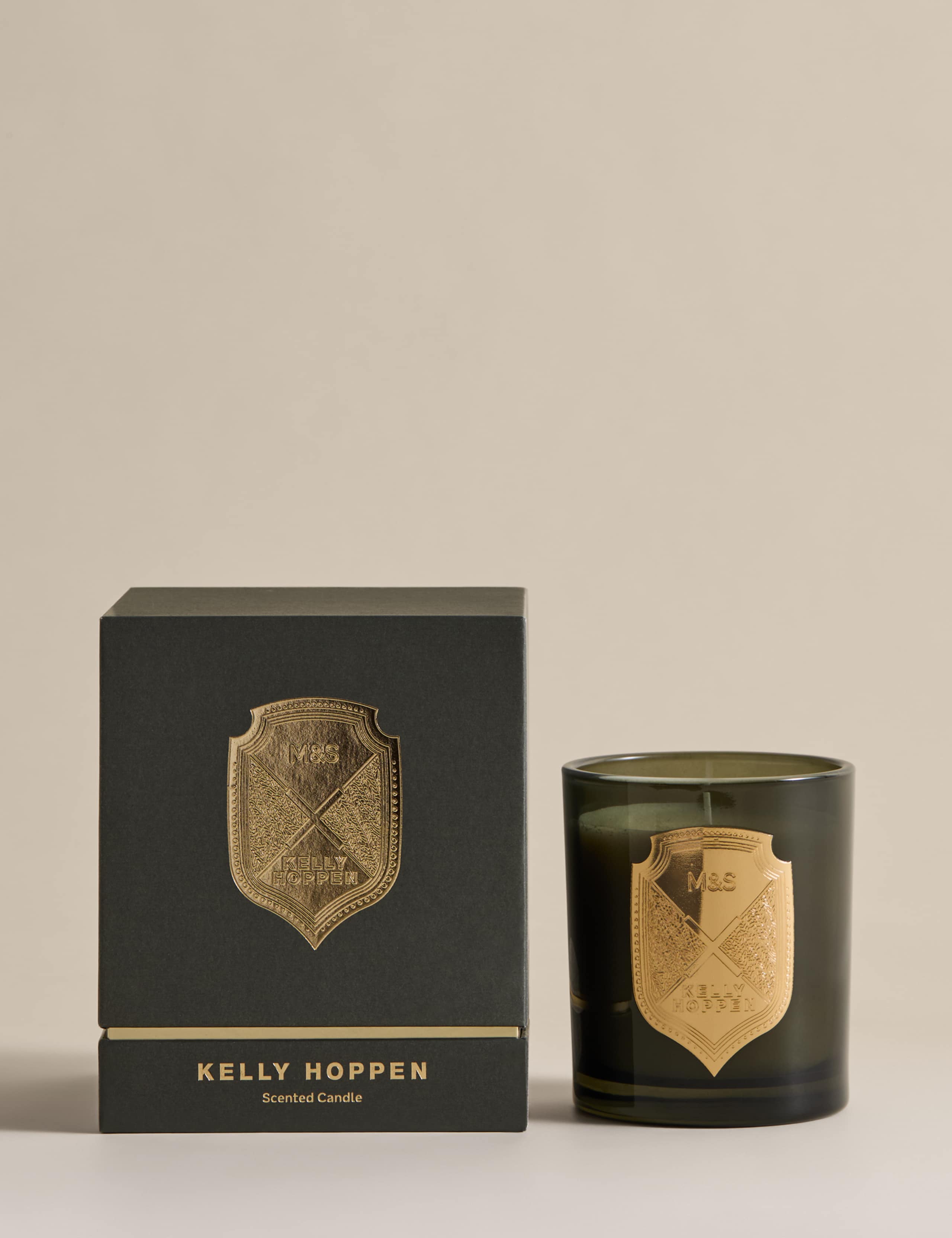 M&S No. 3 scented candle in glass with gold badge - British product