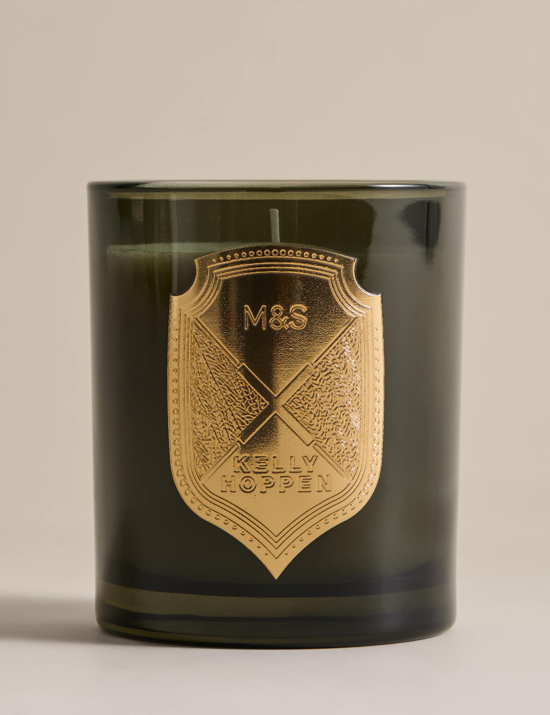 M&S No. 3 scented candle in glass with gold badge - British product