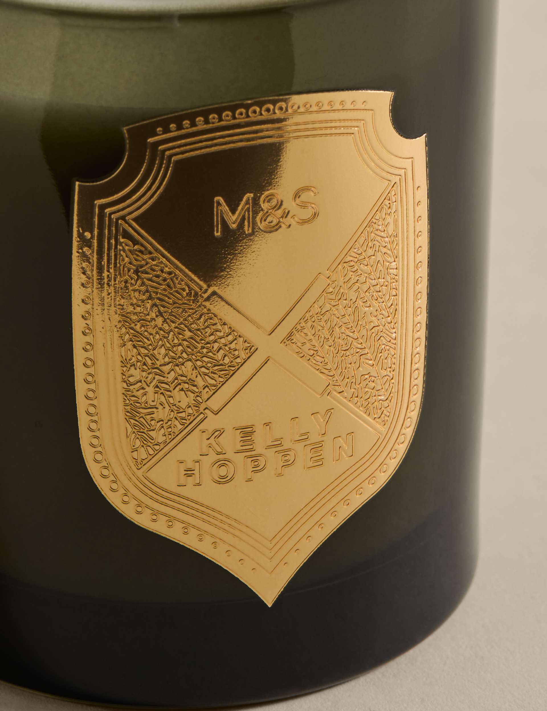 M&S No. 3 scented candle in glass with gold badge - British product