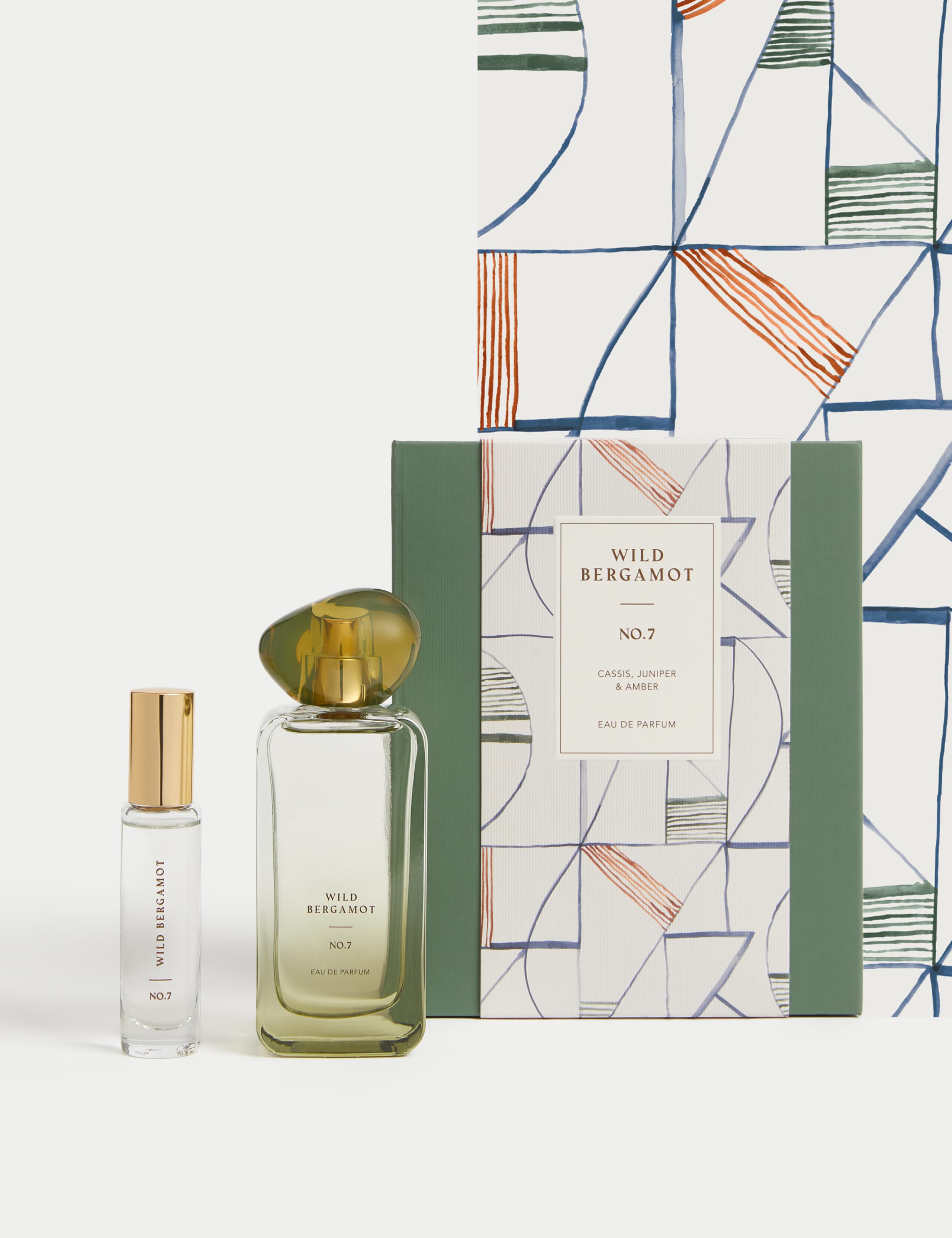 Wild Bergamot Eau de Parfum Set with 50ml and 10ml bottles, imported from the UK