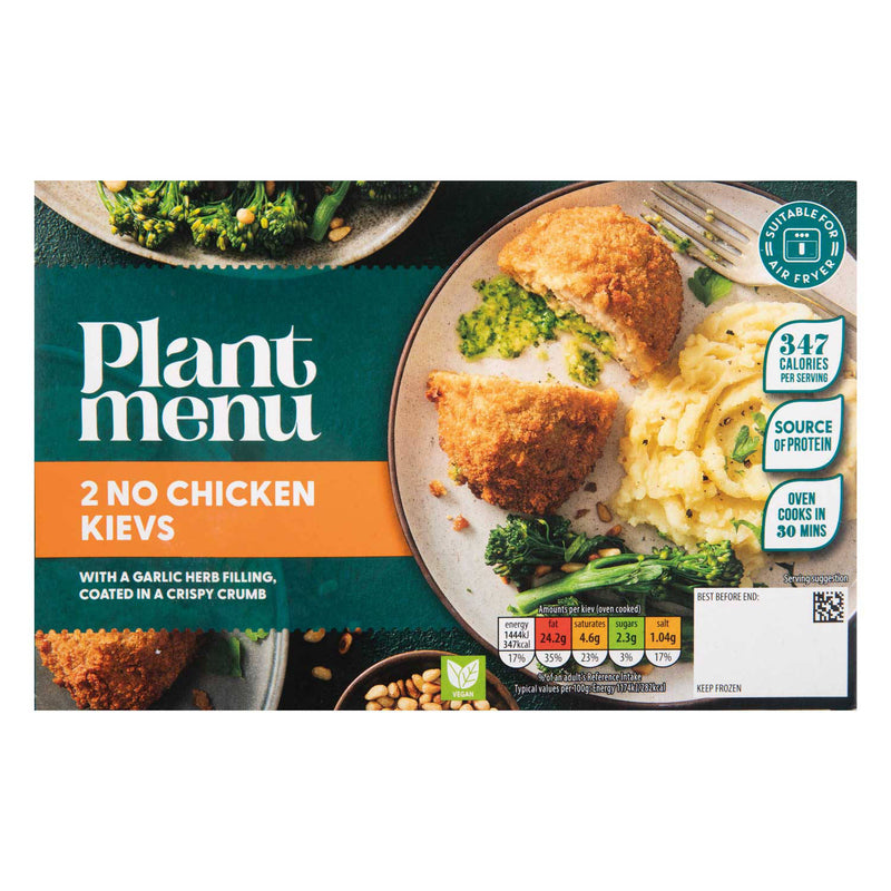 Vegan No-Chicken kievs with garlic herb filling 2 pack, UK version