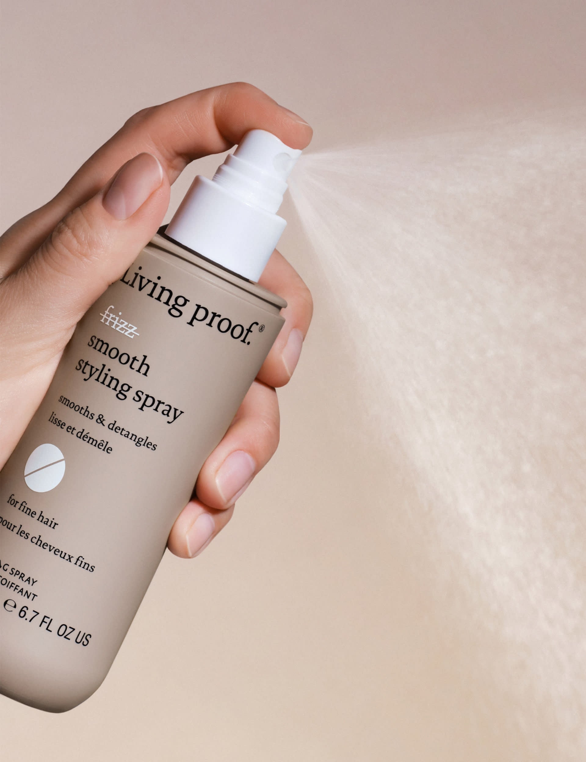 Living Proof No Frizz Smooth Styling Spray 200ml, imported from the UK