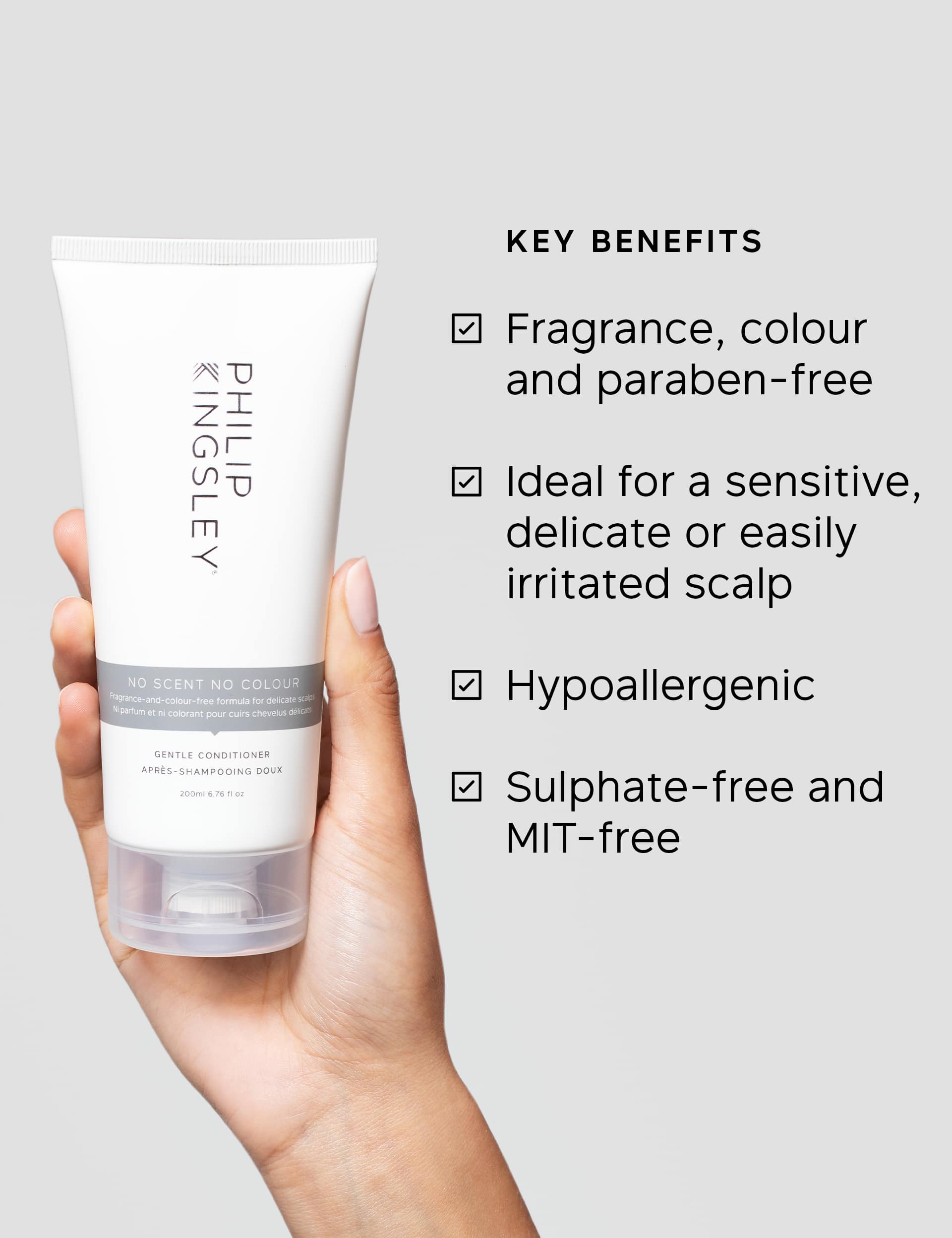 Philip Kingsley No Scent No Colour Conditioner 200ml, imported from the UK
